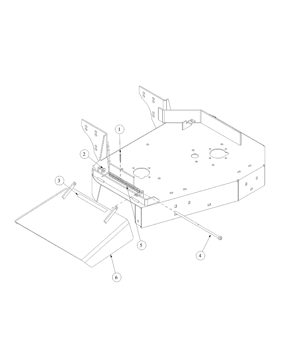 Chute Assembly Diagram and Parts List for G1432 55AD231Q150-WAM Cub Cadet Lawn Mower